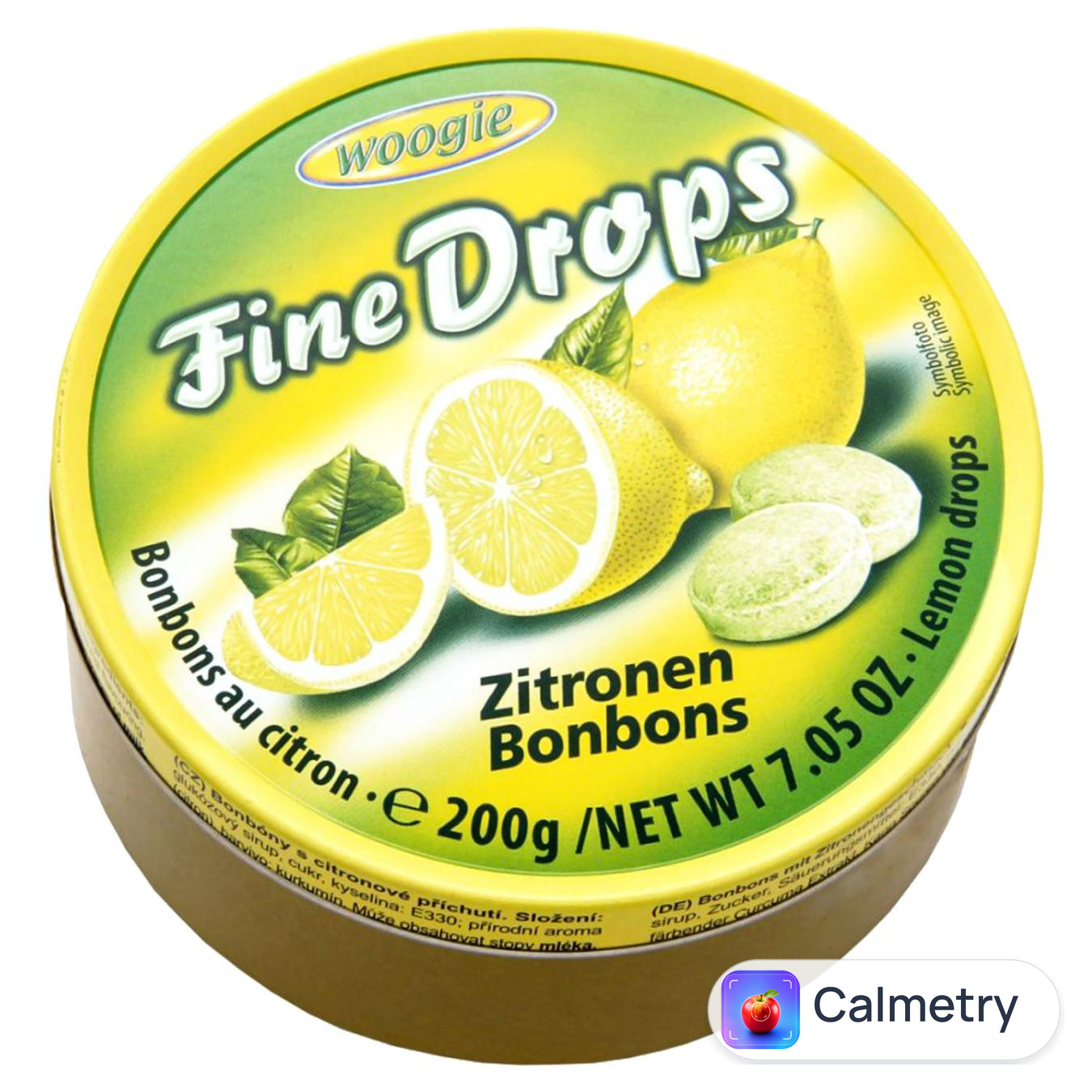 Льодяники Woogie Fine Drops зі смаком лимону 200г