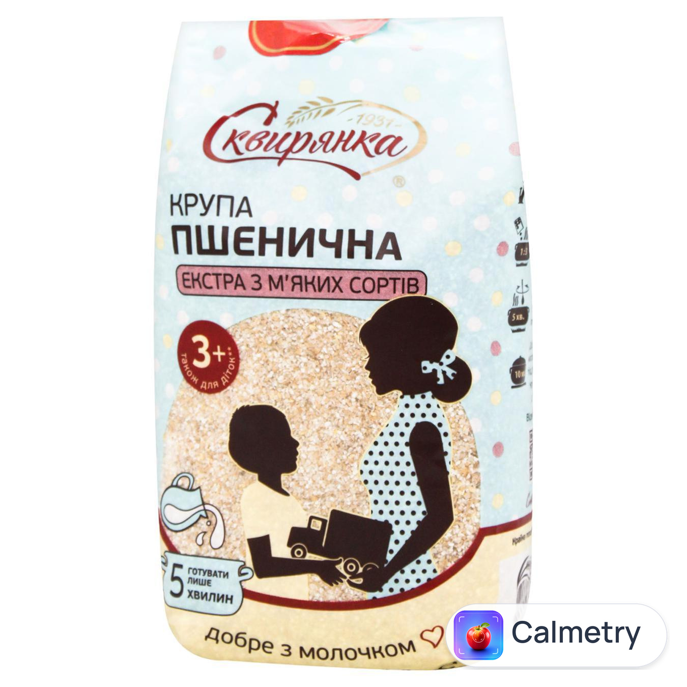 Крупа Сквирянка Екстра із зерна м'якої пшениці 600г