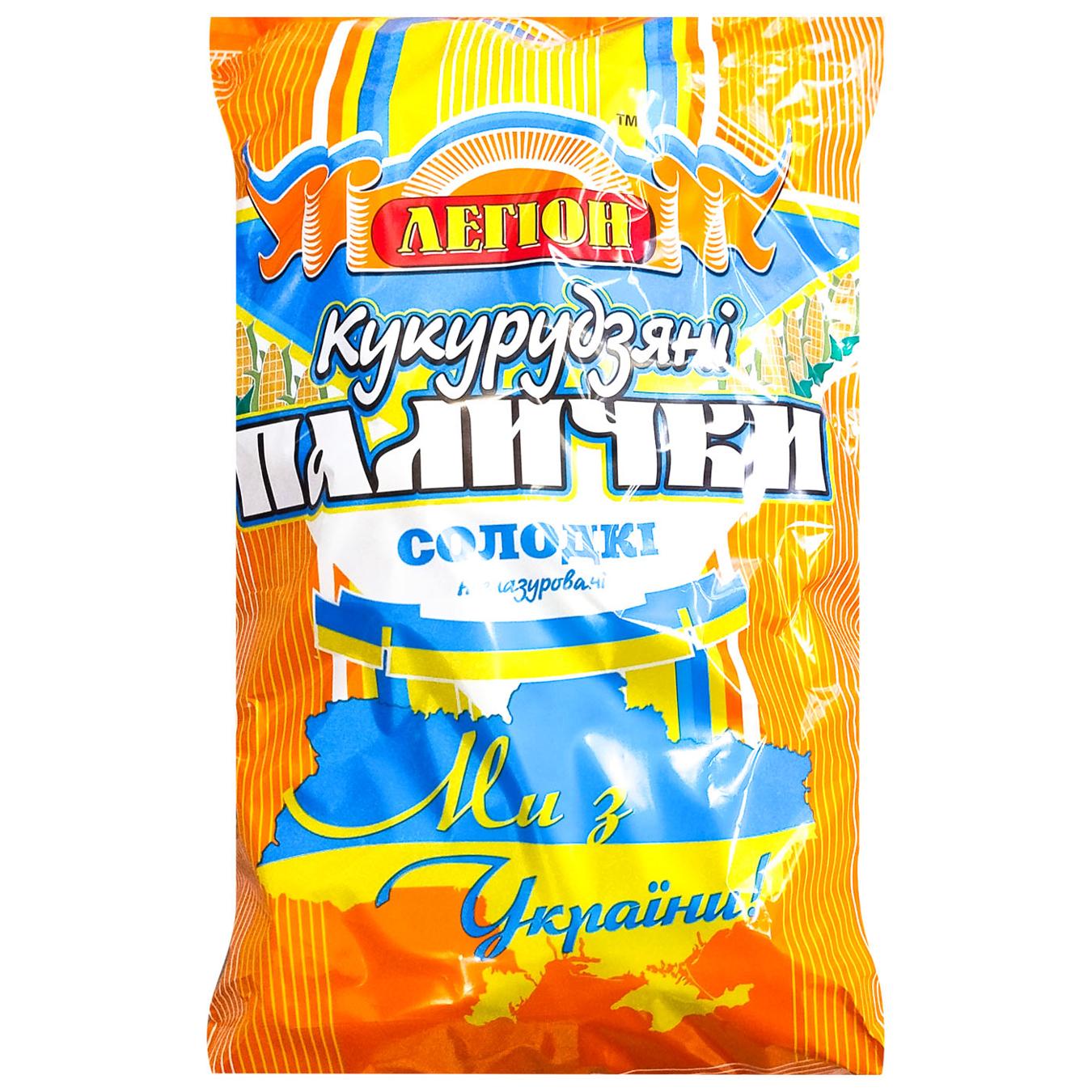 Палички кукурудзяні Легіон солодкі неглазуровані 150г — фото продукту