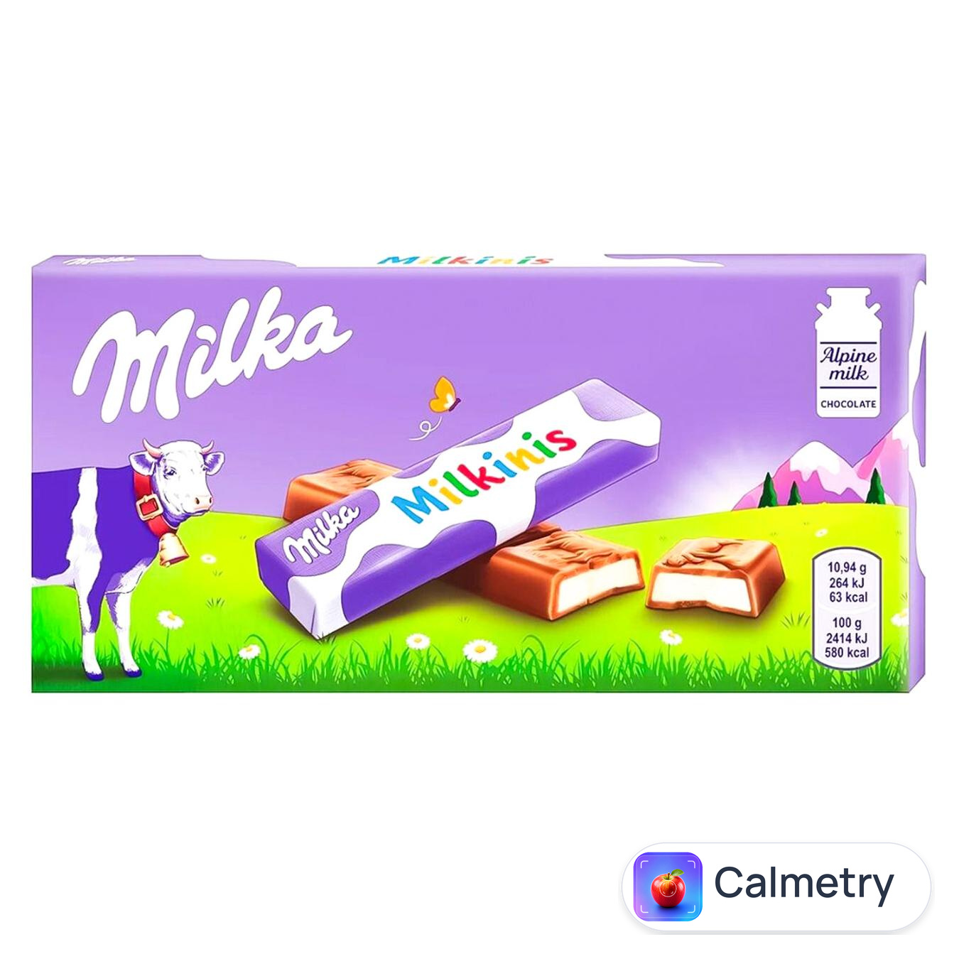 Шоколад молочний Milka Milkinis з молочною начинкою 87,5г