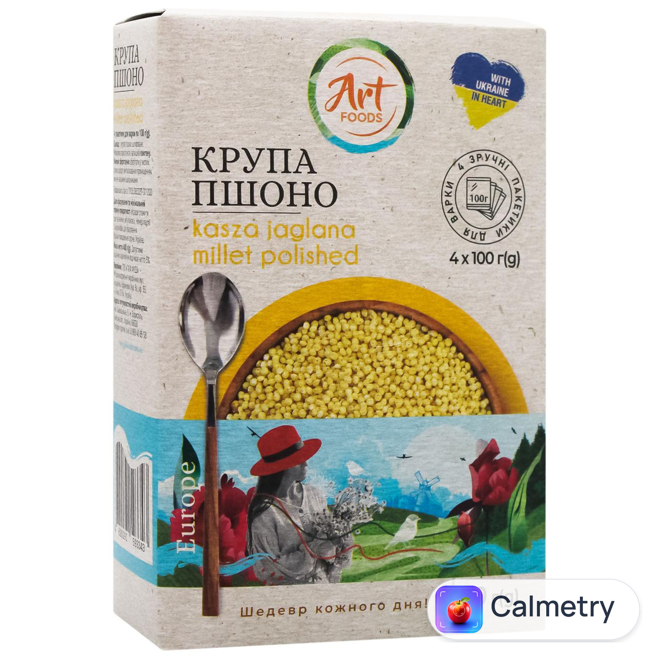 Пшоно Art Foods шліфоване 4*100г