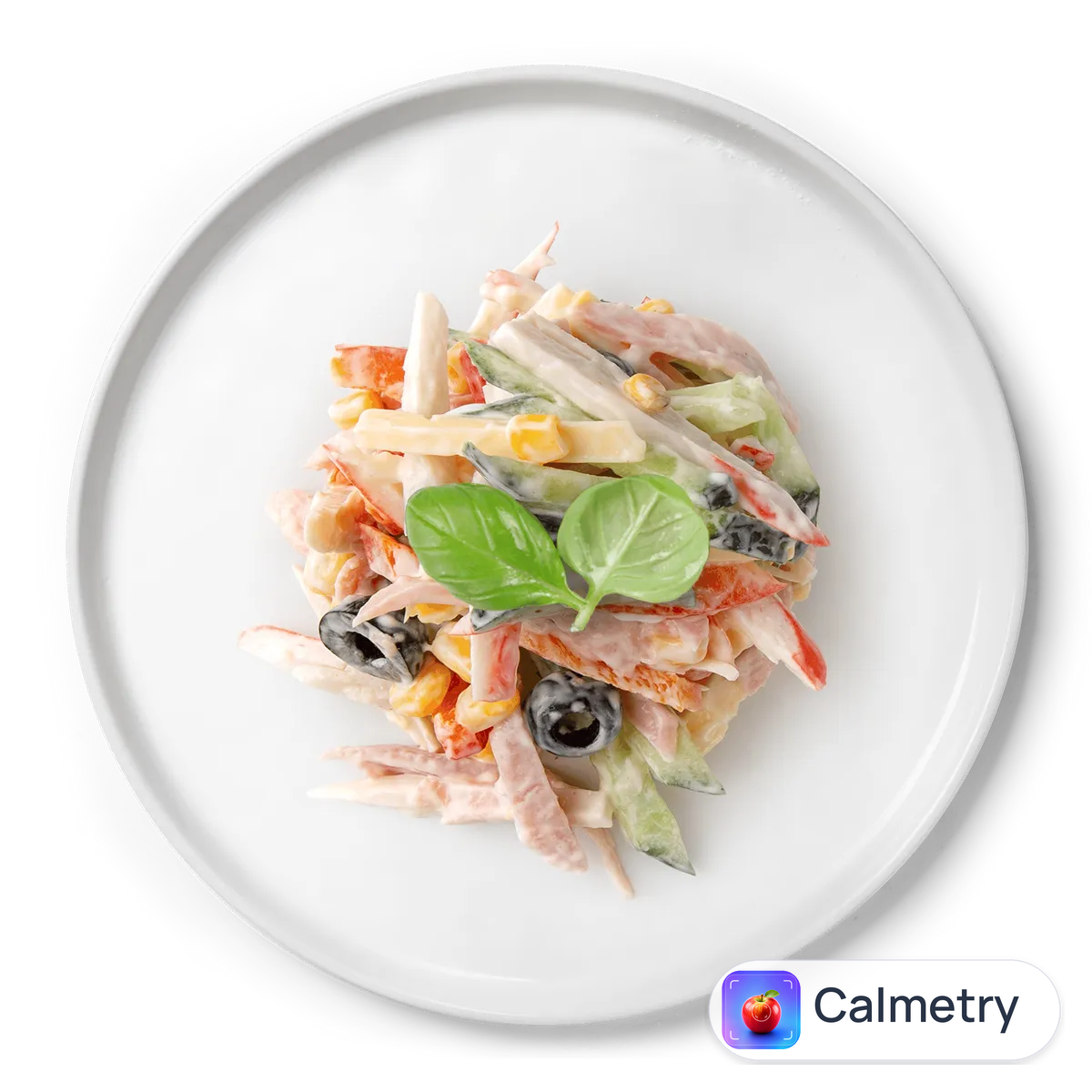 Салат з шинкою та крабовими паличками