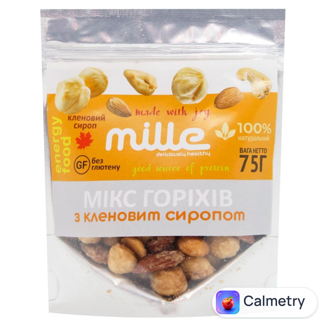 Горіхи Mille Мікс з кленовим сиропом 75г