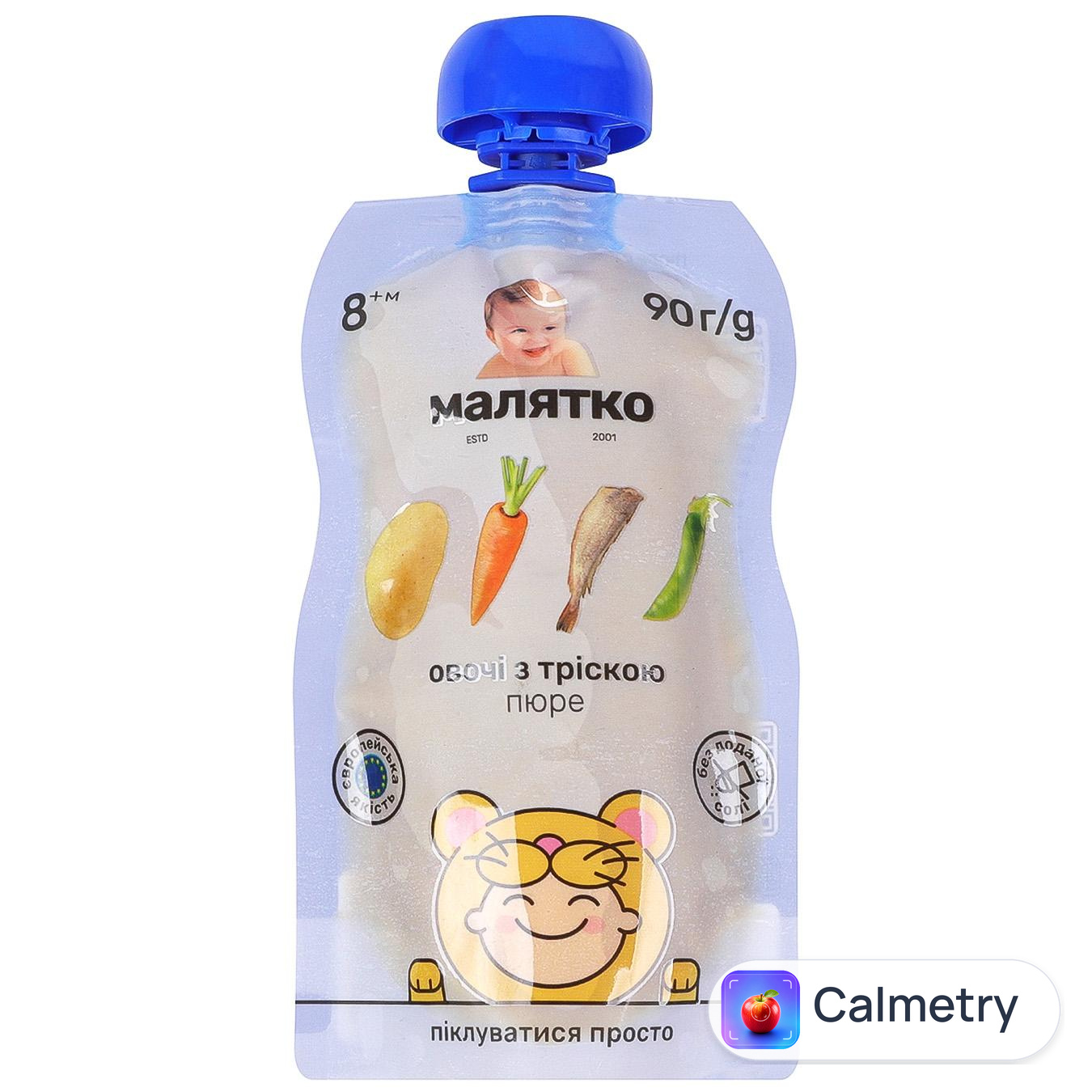 Пюре Малятко Овочі з тріскою 90г