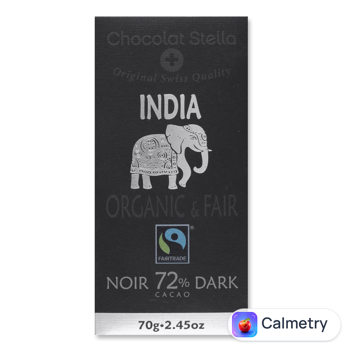 Шоколад чорний Chocolat Stella Індія органічний 72% 70г