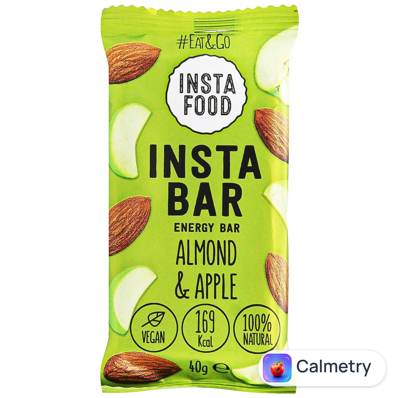 Батончик енергетичний Insta Food мигдаль яблуко 40г
