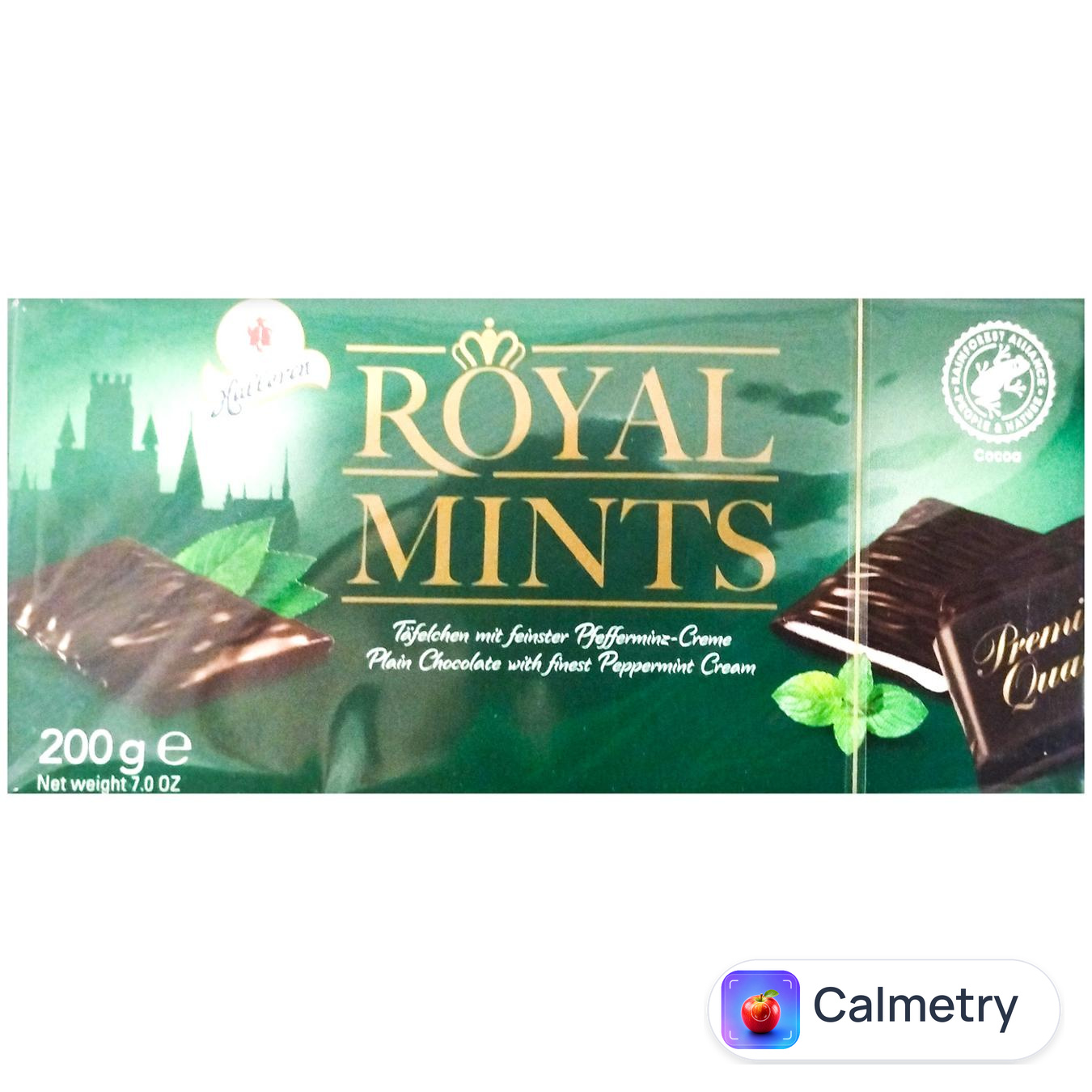 Цукерки Halloren Royal Mints шоколадні з м'ятно-кремовою начинкою 200г