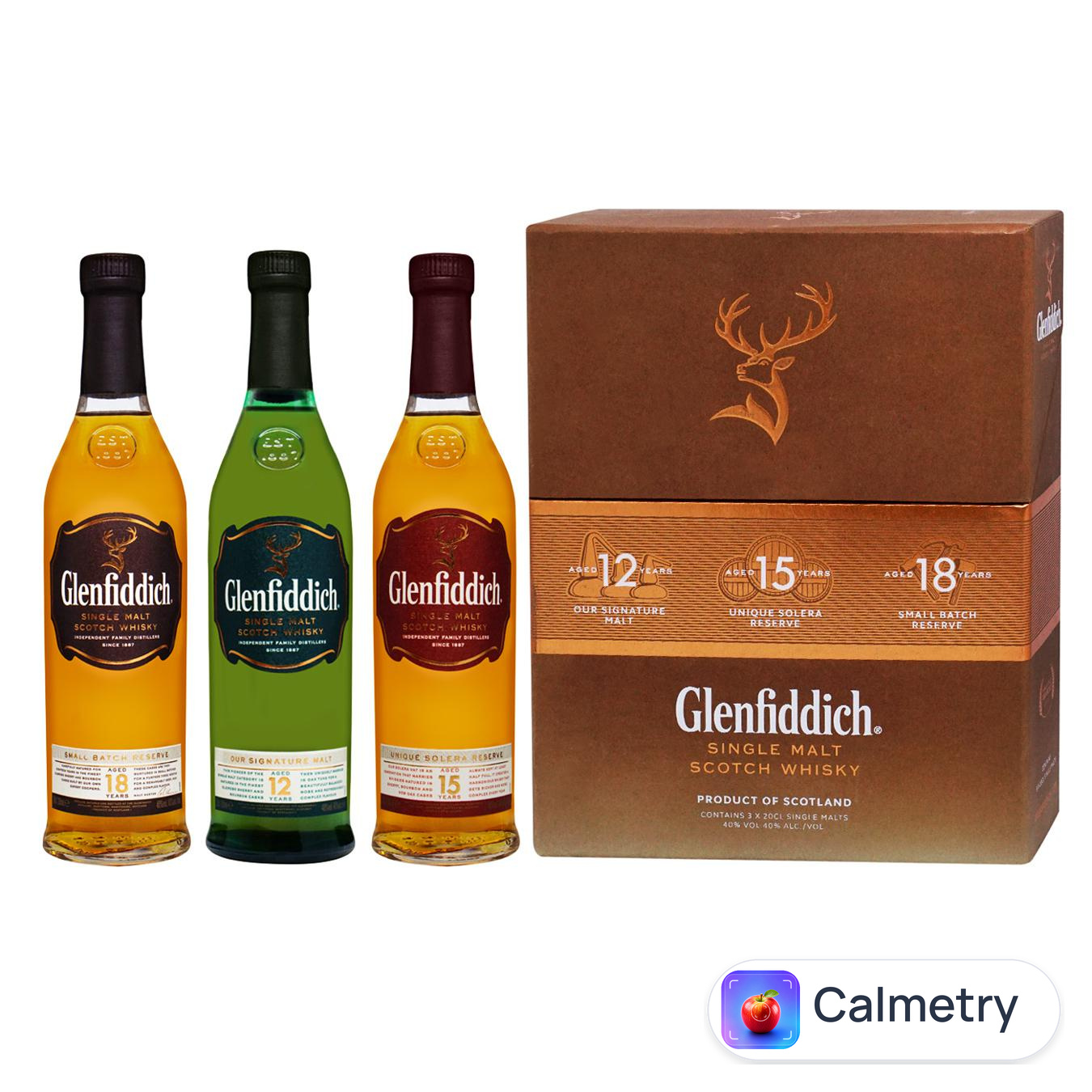 Віскі Glenfiddich 12, 15, 18 років 3шт 0,2л набір