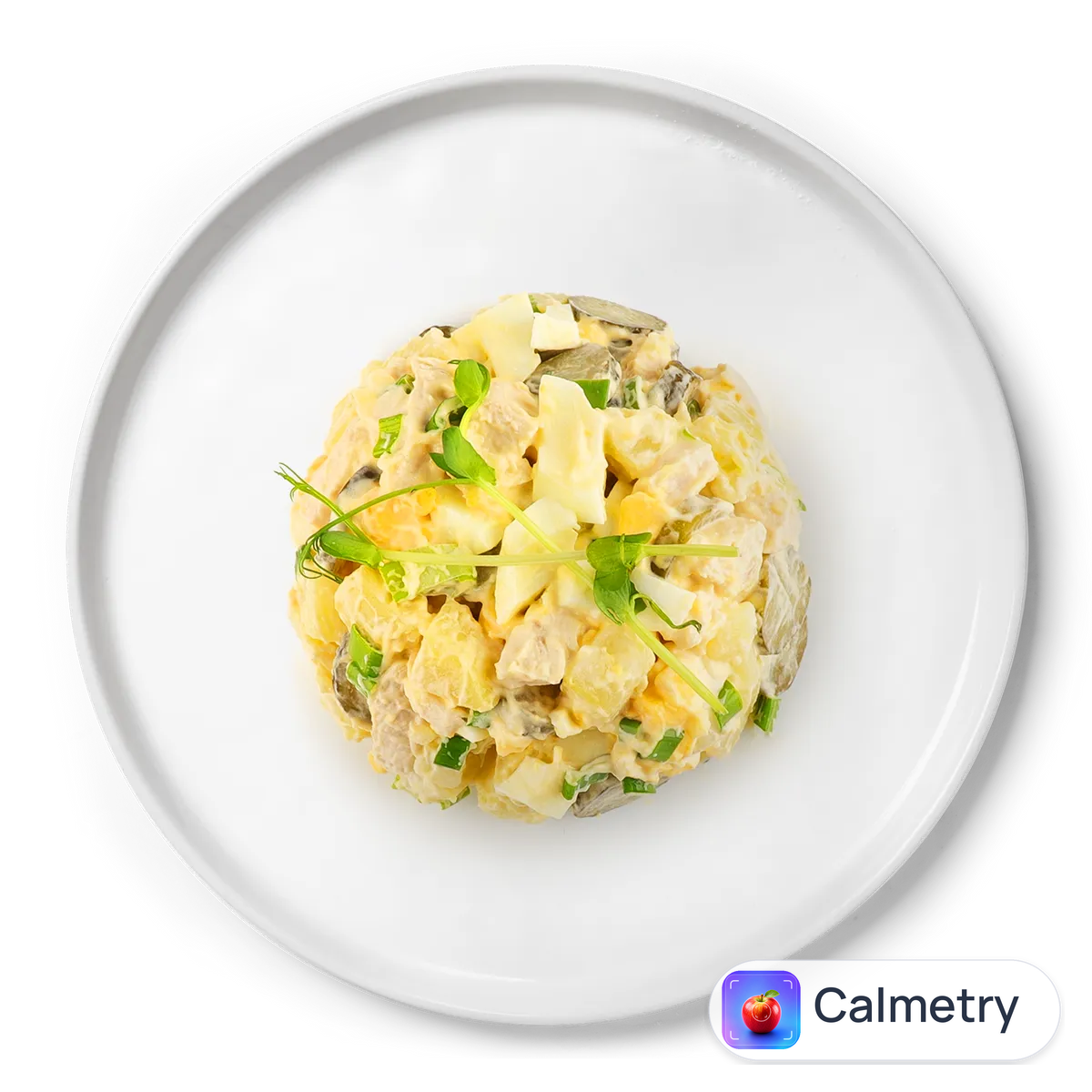 М'ясний салат із соусом цезар