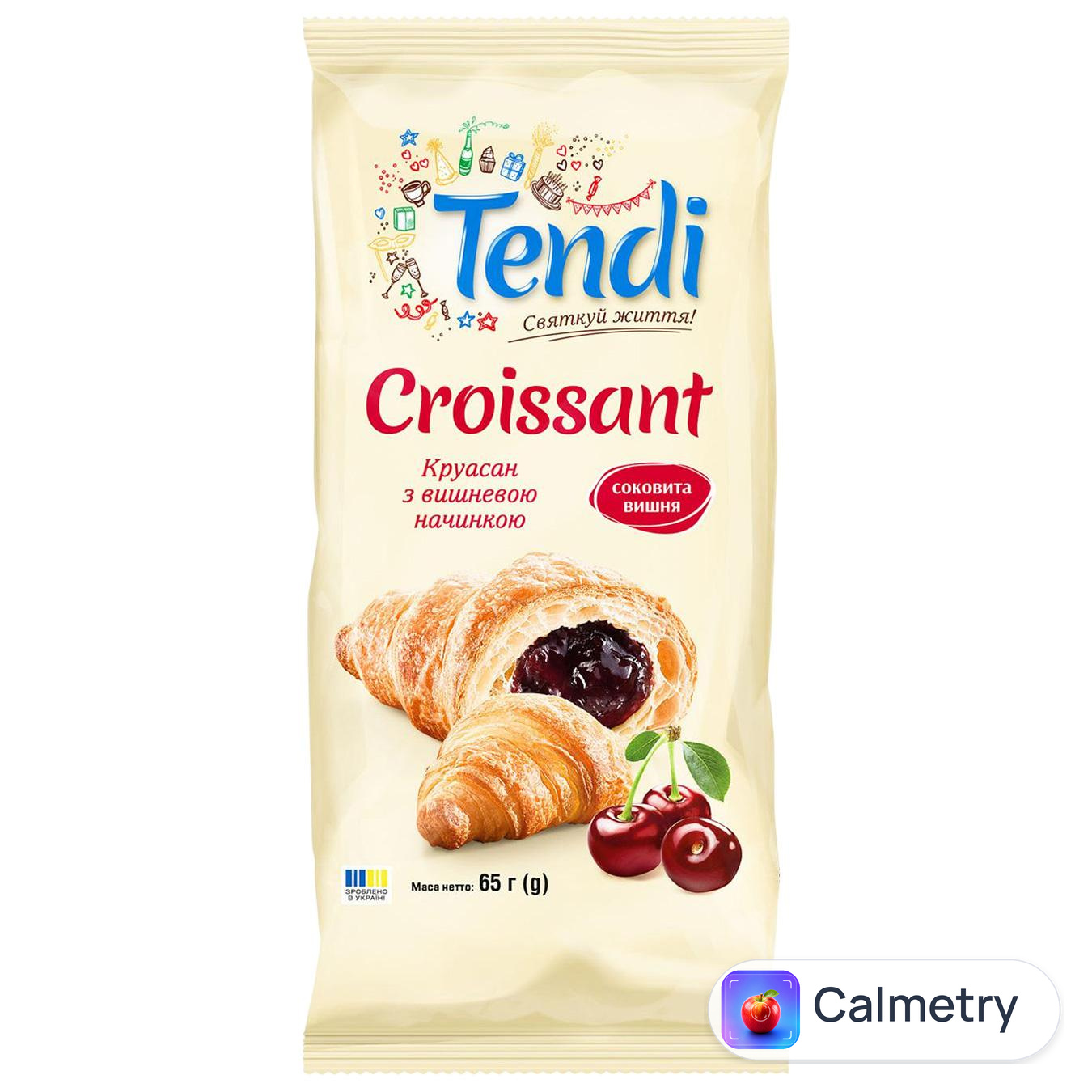Круасан Tendi з вишневою начинкою 65г