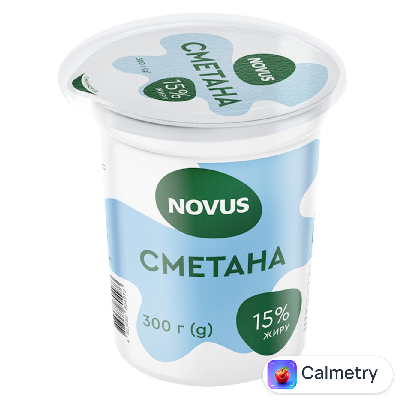 Сметана Novus 15% 300г — фото продукту