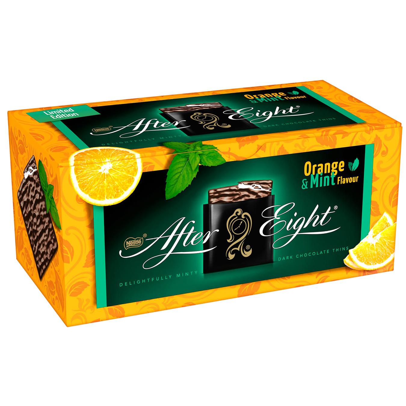 Цукерки NESTLÉ® After Eight з м'ятною начинкою зі смаком апельсина 200г — фото продукту