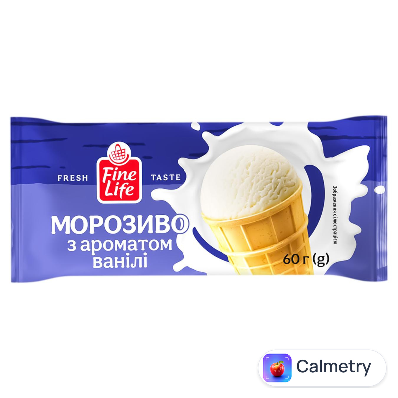 Морозиво Fine Life з ароматом ванілі 60г