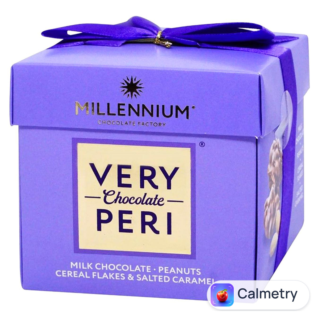 Цукерки Millennium Very Peri шоколадні з арахісом, родзинками, злаковими пластівцями та солоною карамеллю 140г — фото продукту