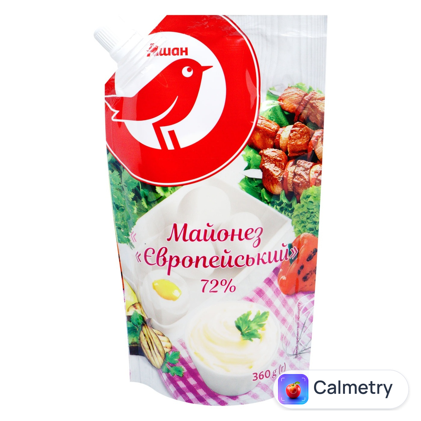 Майонез Auchan Європейський 72% 360г
