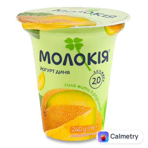 Йогурт Молокія Диня густий 2%, стакан, 240г
