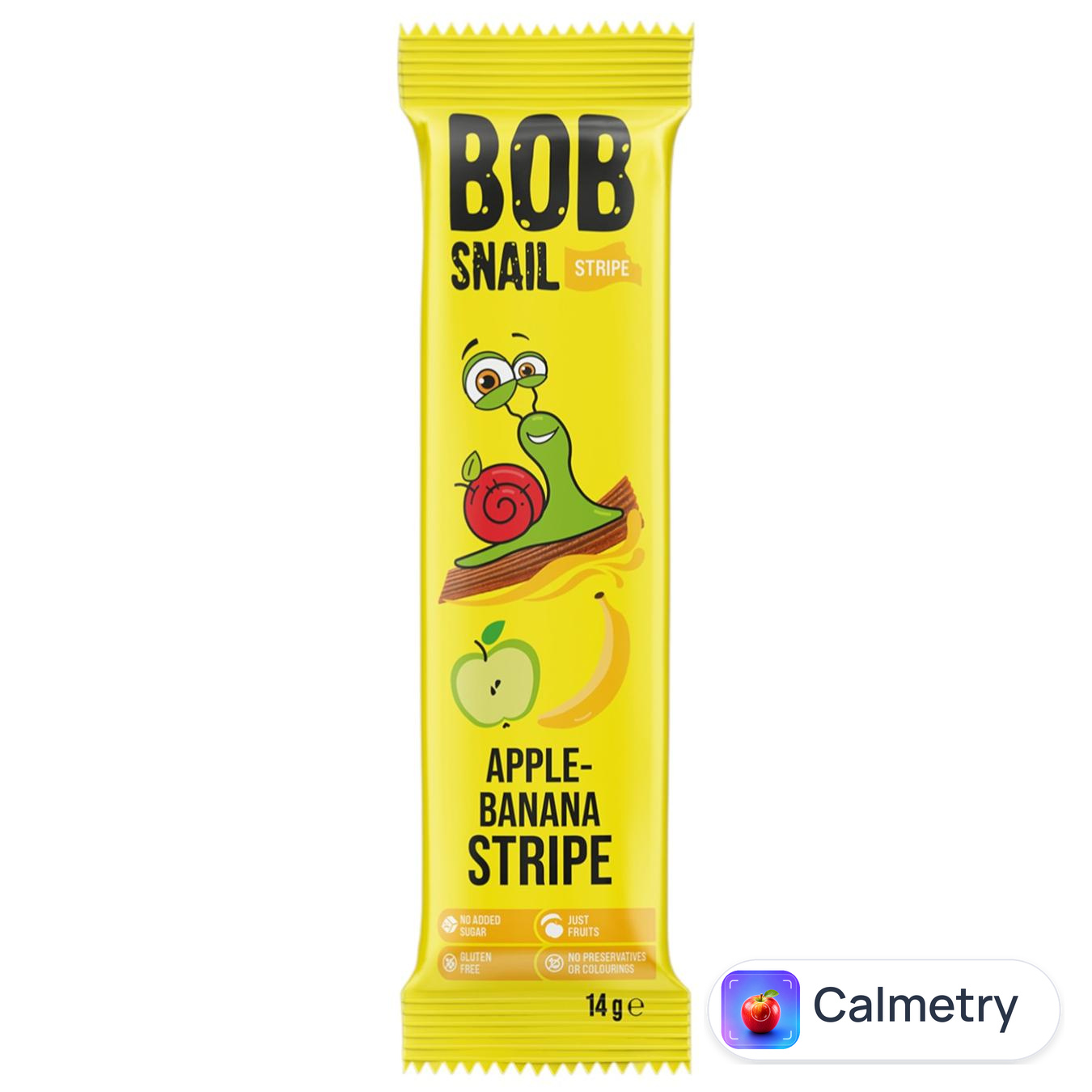 Цукерка Bob Snail Яблучно-банановий страйп 14г