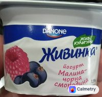 Йогурт малиновий і чорносмородиновий