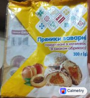 Пряники заварні глазуровані з начинкою зі смаком абрикоса