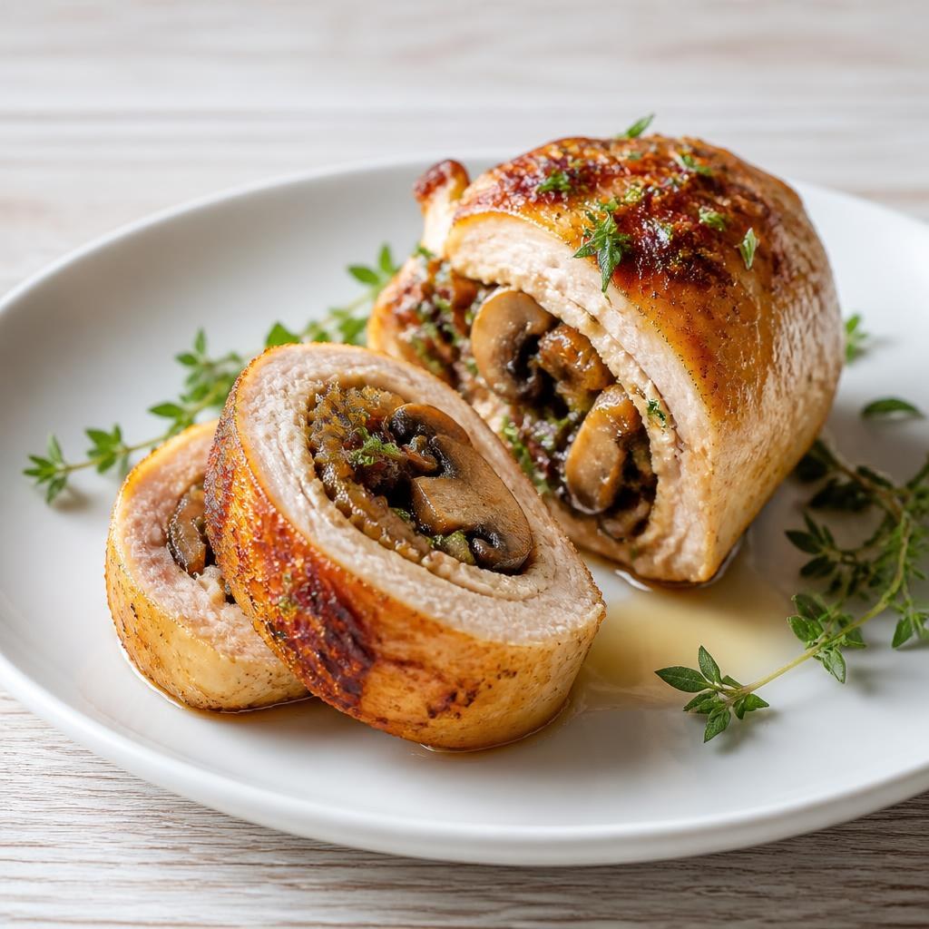 Крученики з куркою і грибами